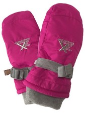 Little Girls Pink  Gray Thinsulate Snow  Ski Mittens 4-6X