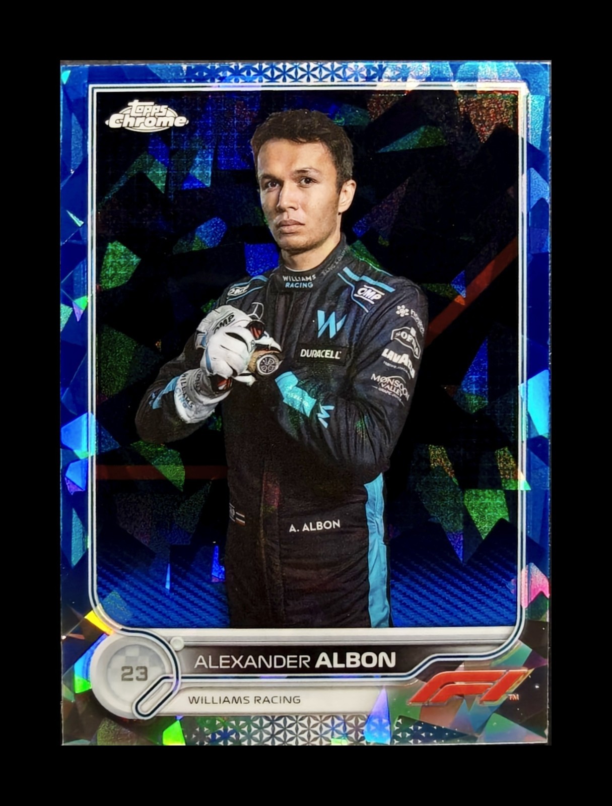 2022 Topps Chrome Sapphire F1 Alexander Albon F1 Racers Insert #54 Williams