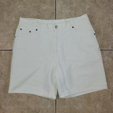 Vintage Levi 550 White Denim Relaxed Shorts Women's Size 14