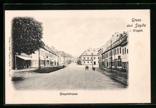 Sayda /Erzgeb., Ansichtskarte, Partie in der Hauptstrasse, mit Geschäft 