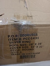 Swimline Hydrotools Silver King Winter Cover for 28 Ft Above Ground Round Pools