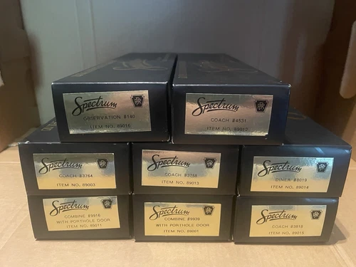 Lot Of 8 Bachmann Spectrum Pennsylvania Railroad Passenger Cars.