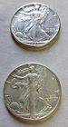 1941-P And 1942 P Lot Of 2 Walking Liberty Half Dollar-XF/BU $1 Face-90% Silver