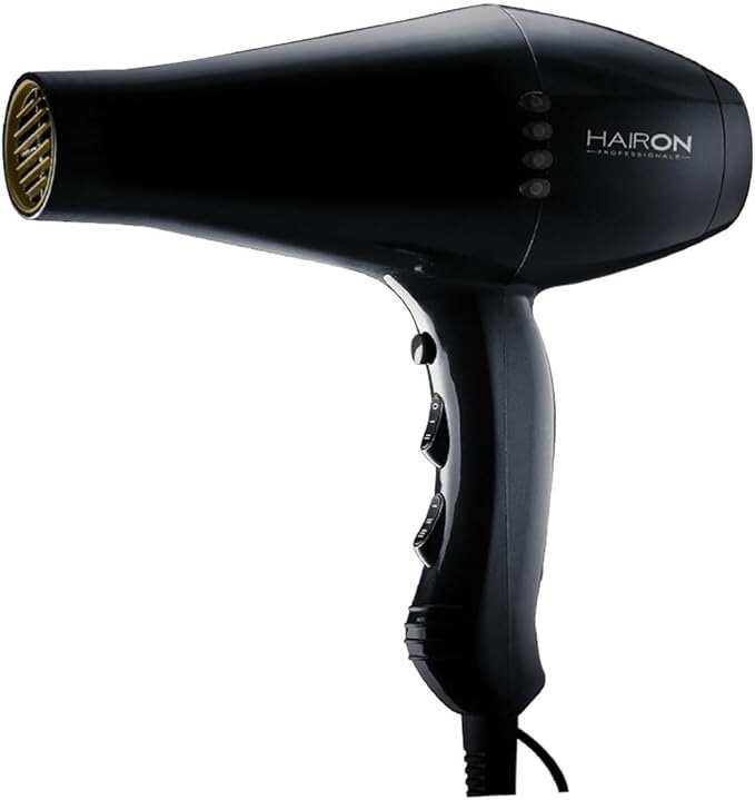 HAIRON HYPER PHON NERO OPAC. PROFESSIONALE 2000W MAXI RISCALDAMENTO POTENZIATO