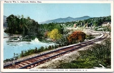 Fairview Cove Franconia Range Railroad Tracks North Woodstock NH Postcard