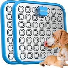 Pawtners Stainless Steel Lick Mat for Dogs  Cats, Chew Proof Dog Slow Feeder...
