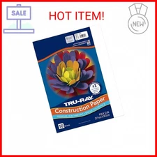 Pacon Tru-Ray Heavyweight Construction Paper, White, 9" x 12", 50 Sheets