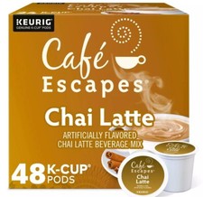 Keurig Cafe  Escapes Chai Latte K-Cups, 48/Box