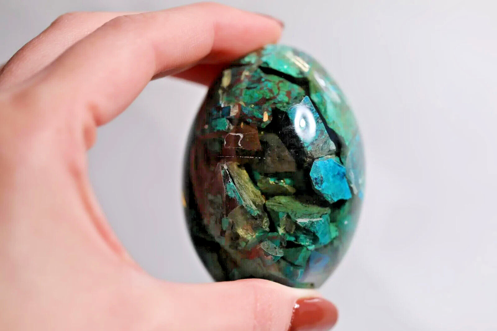 Eilat Stone Egg Shape, king Solomon stone, natural stones, gifts