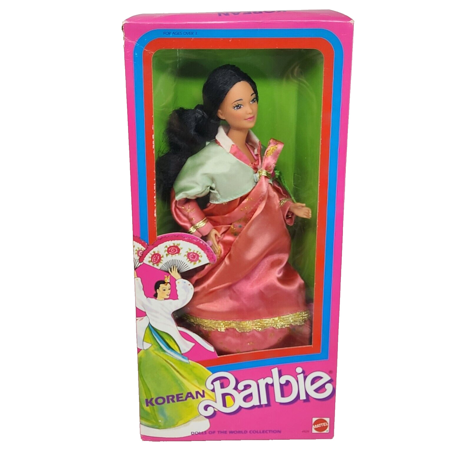 VINTAGE 1987 MATTEL KOREAN BARBIE DOLLS OF THE WORLD # 4929 IN ORIGINAL BOX