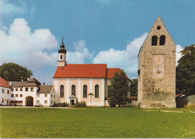 Alte Postkarte - Wessobrunn - Kath. Pfarrkirche St. Joh.-Bapt.