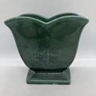 HULL GREEN VASE - HULL USA F90 - TULIP SHAPED