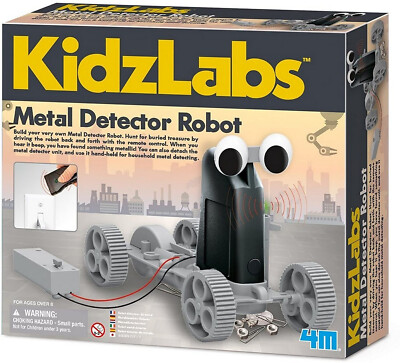 Remote Control Metal Detector Robot Kit NEW SEALED 4M Kidzlab