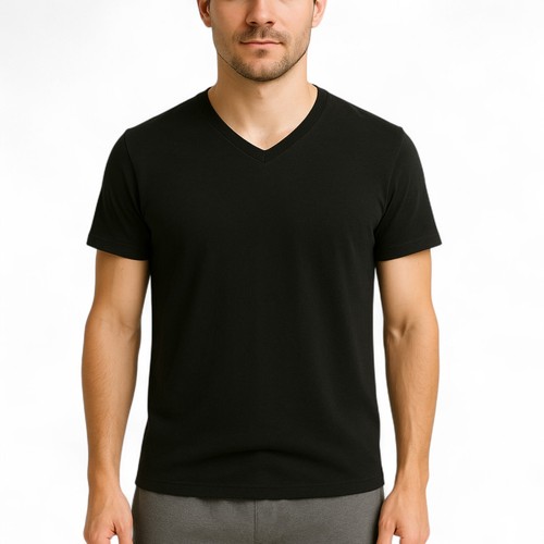 Alfani Men’s 4-Pack Slim Fit V-Neck TAGLESS Undershirts T Shirt Black Large $40