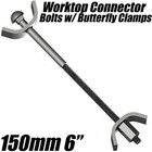 6x WORKTOP CONNECTOR BOLTS 150mm 6" EASIBOLT JOINT BUTTERFLY CLAMP FIXING WASHER