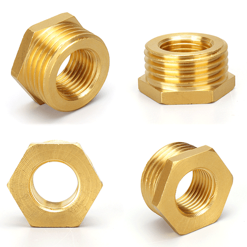 2PC Brass BSP Reducing Hexagon Bush Male to Female Adaptor Pipe Connetor - Picture 6 of 16
