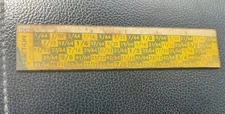 Vintage FRACTION TO DECIMAL EQUIVALENT RULER FLIP Lenticular Cool!
