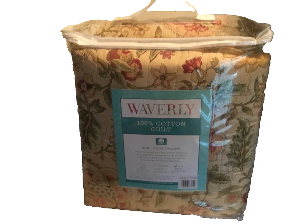 JUEGO DE EDREDÓN WAVERLY IMPERIAL VESTIDO ANTIGUO KING 104" W X 90" L NUEVO Foto 2 de 4