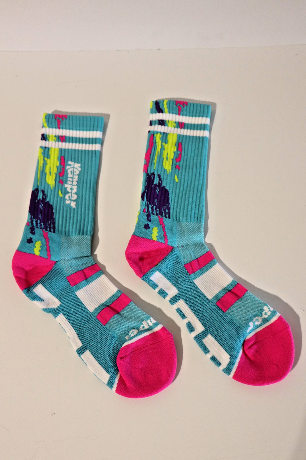 Vintage Kemper Snowboards Rampage Aqua Crew Socks  - BRAND NEW