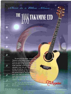 POT11 BILD/ANZEIGE 11X8 DIE 1998 TAKAMINE LTD GUITAR