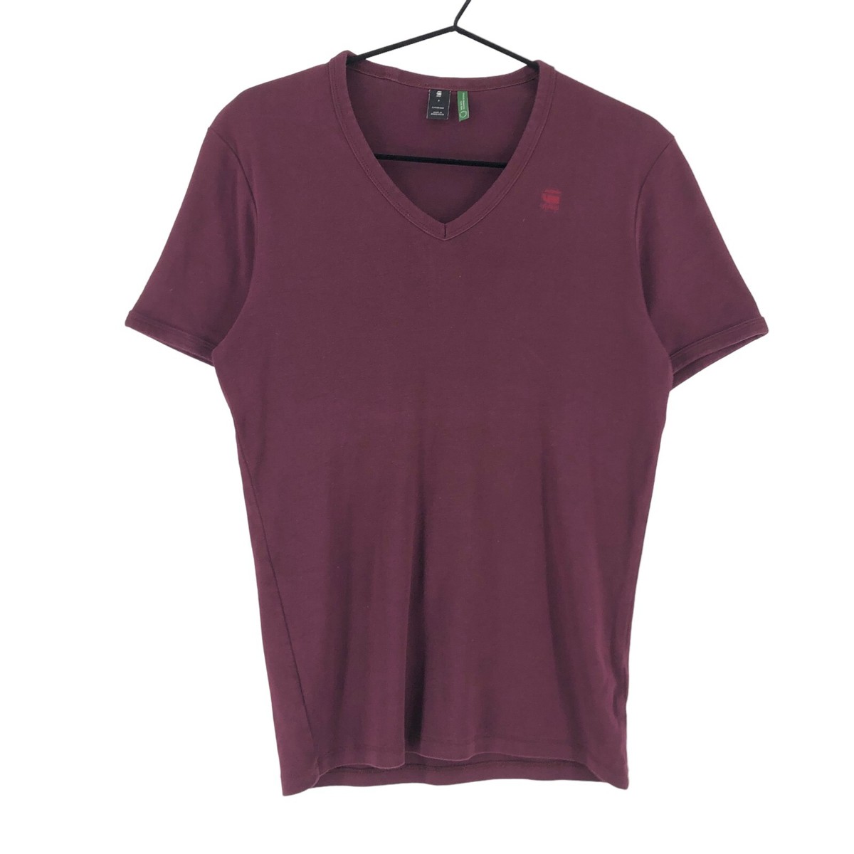 V Neck G Star Base T Shirt G-STAR RAW V-Neck Base Burgundy Women T-