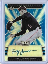 2019 Leaf Metal Draft DREY JAMESON Blue Prismatic Auto RC 5/30 Diamondbacks
