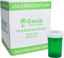 Green Prescription Safety Cap Vials 20 Dram, 400/Case
