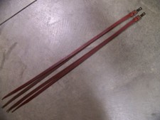 One Pair Leather Saddle Strings With Clip  Dee-Ring Hardware 1/2 Inch Wide