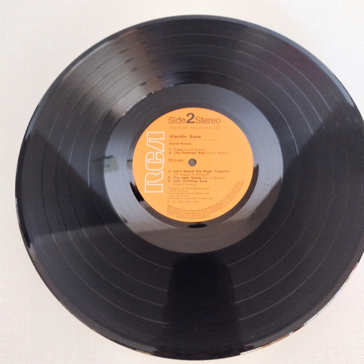 David Bowie / Aladdin Sane VINYL RECORD JAPAN /OBI RCA-6100