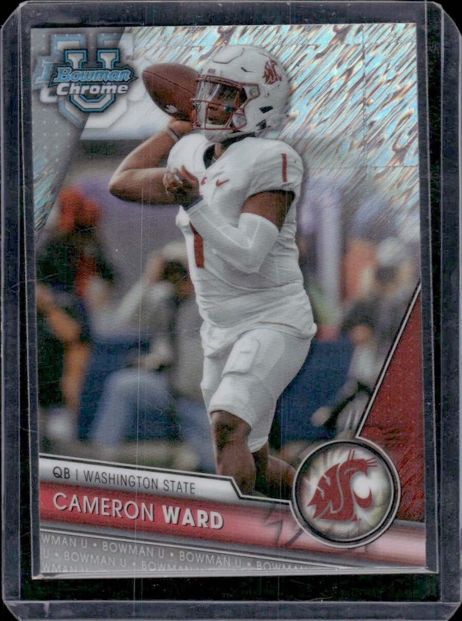 2023 Bowman University Chrome #145 Cameron Ward Shimmer Refractor