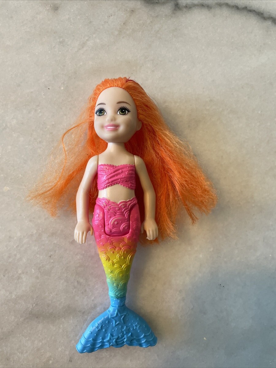 Barbie Dreamtopia Rainbow Cove Chelsea Mermaid 5” Doll Orange Hair