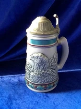 Avon 1990 Endangered Species: The Bald Eagle Stein #65965 Handcrafted In Brazil