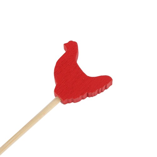 BambooMN Red Rooster Cocktail Appetizer Bamboo Toothpick Stick Drink Pick - Picture 7 of 11