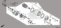 Honda 2016-2017 CR Startermotorbaugruppe 31200-MJP-G51 Neu OEM