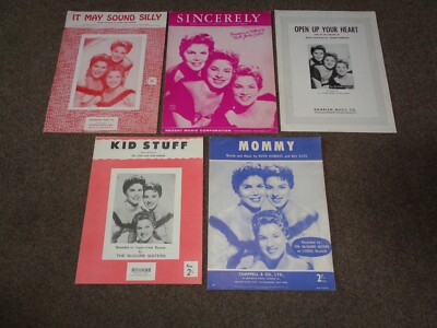 Fontaine Sisters - Lot of 5 UK/US music sheets