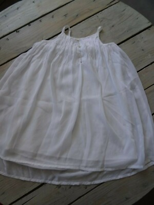 Robe à bretelles blanche avec voile brodée strass NKY Taille 5 ans 110 cm