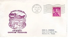 BUTTERFIELD OVERLAND MAIL - SAN MARTIN, CALIF  1958  FDC14476