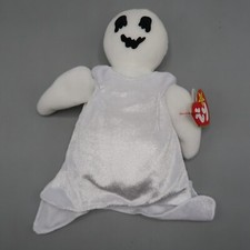 Ty Beanie Baby SHEETS the Ghost 1999 with Tags Halloween Plush Stuffed Toy