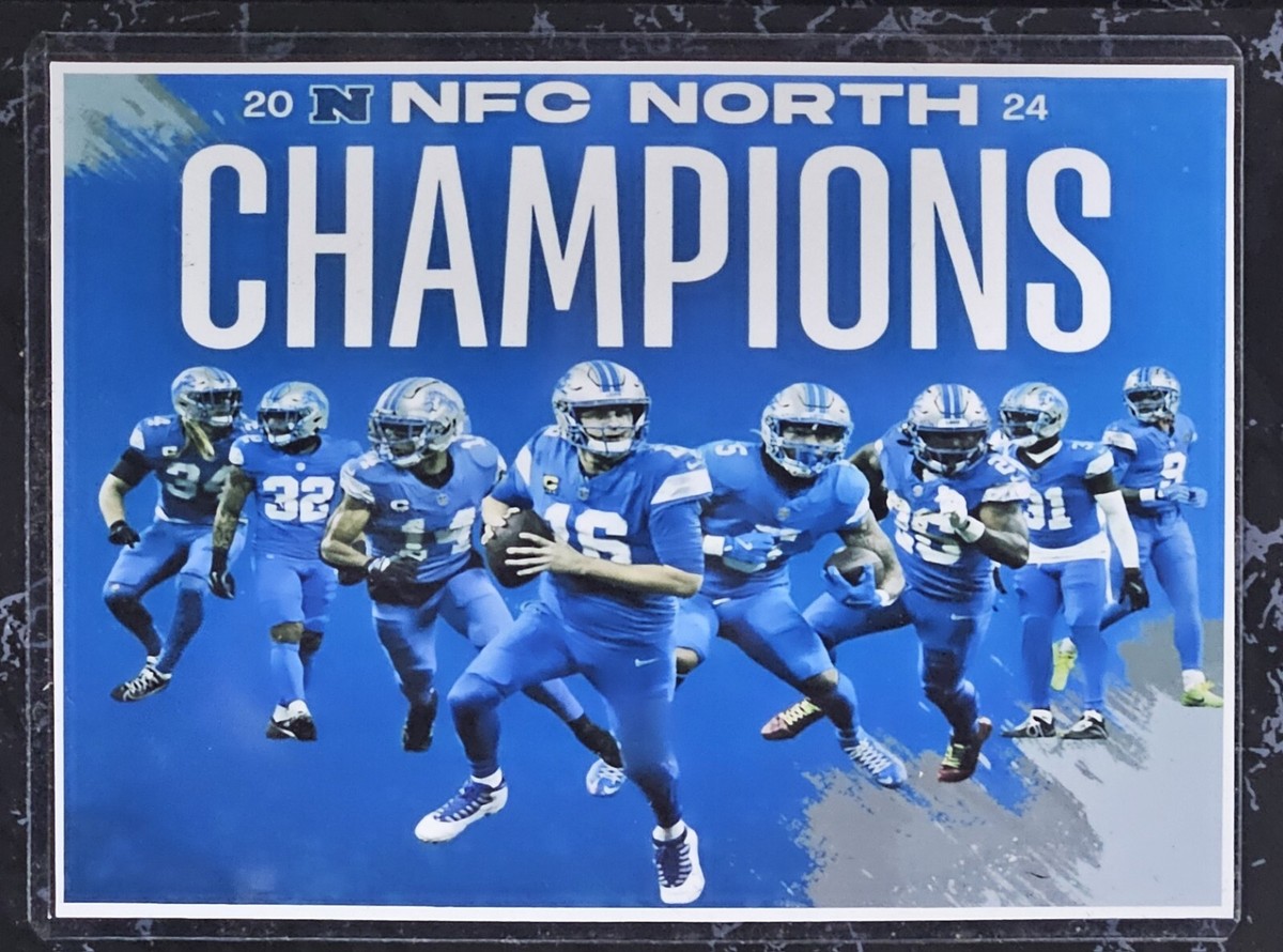 Detroit Lions 2024 NFC North Division Champions 8x10 Plaque