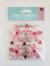 Jolees Boutique Red Patterned Flowers Scrapbooking stickers