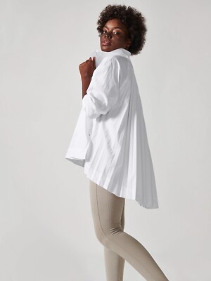 ATHLETA Sojourn Top  S Small | White CYA #556508 NEW