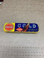 1996 Vintage Coca Cola Collectible Pen with Tin Case "Ice Cold" works!