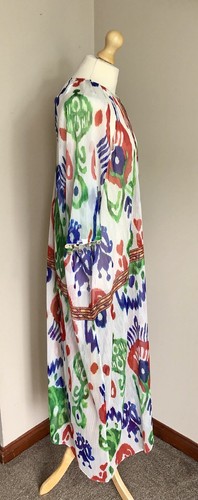 ZARA long semi sheer floral printed chiffon Kaftan Holiday Cover up Oversized - Picture 7 of 15