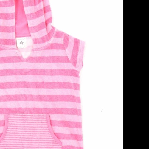 Pumpkin Patch Girls Pink Cotton Blend Jumper Dress Size S V-Neck - Picture 11 of 12
