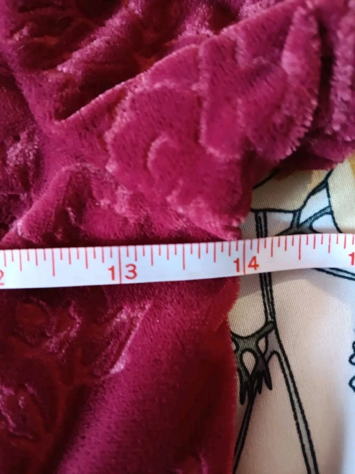 Gymboree Girls Red Crushed Velvet Dress with Faux-Fur Peter Pan Collar 3XL  8yrs - Image 4 of 4