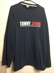 Vintage 90s Tommy Hilfiger Jeans spellout Sudadera XL Azul | eBay