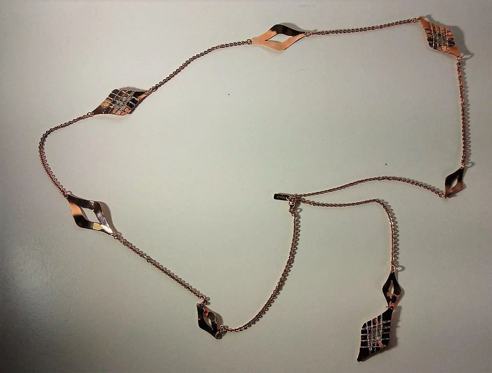 Stroili collana in rame e filo d`argento con pendente. - Immagine 2 di 4