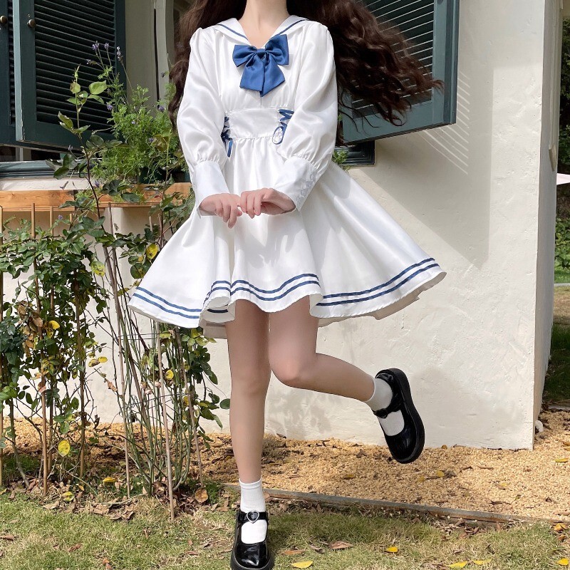 chinese dress ladies Long Sleeve Navy Polo Dress – Custom Logoware & School Outfitters