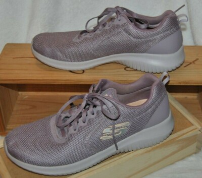 Women's SKECHERS Muted Purple Athletic Shoes Size Air Cooled Memory Foam 