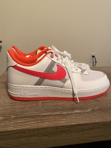 air force 1 transparent white crimson